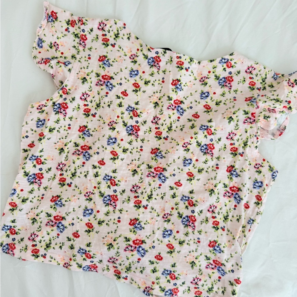 Celebrity Pink Cream Cap Sleeve Crop Blouse - Picture 3 of 3